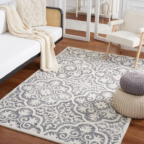 Safavieh Metro Met859Z Black/Ivory Rug.