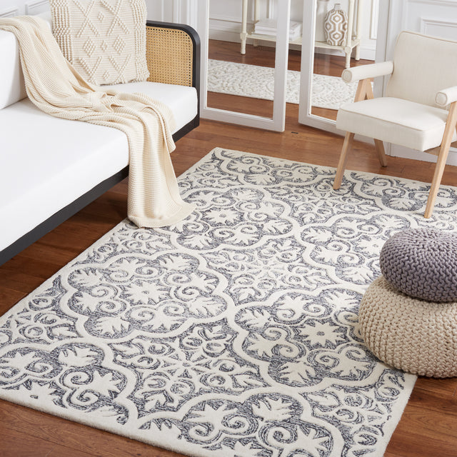 Safavieh Metro Met859Z Black/Ivory Rug.