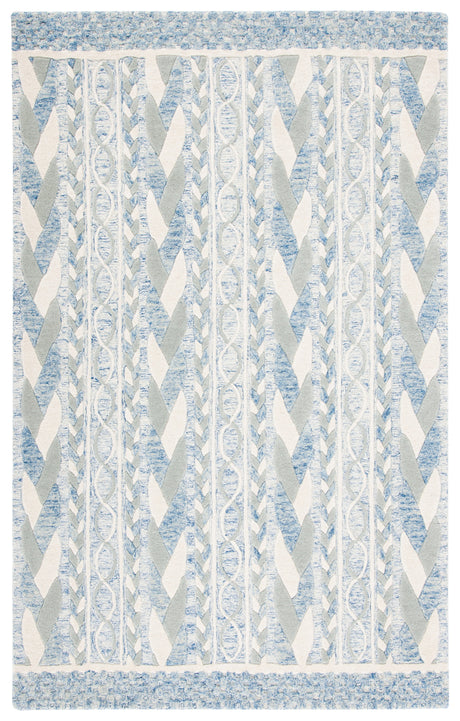 Safavieh Metro Met863M Blue/Ivory Rug.