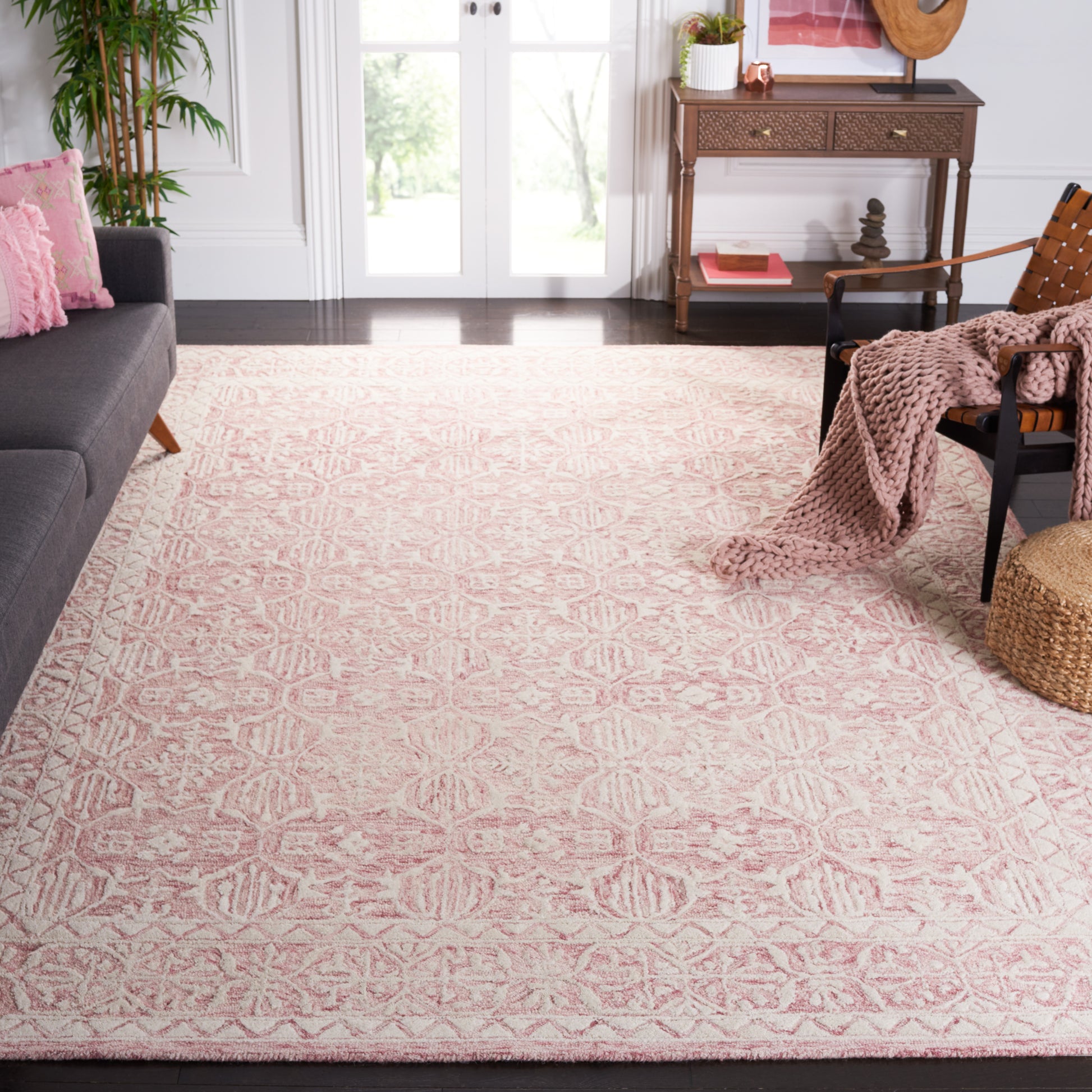 Safavieh Metro Met903U Dark Pink/Ivory Area Rug