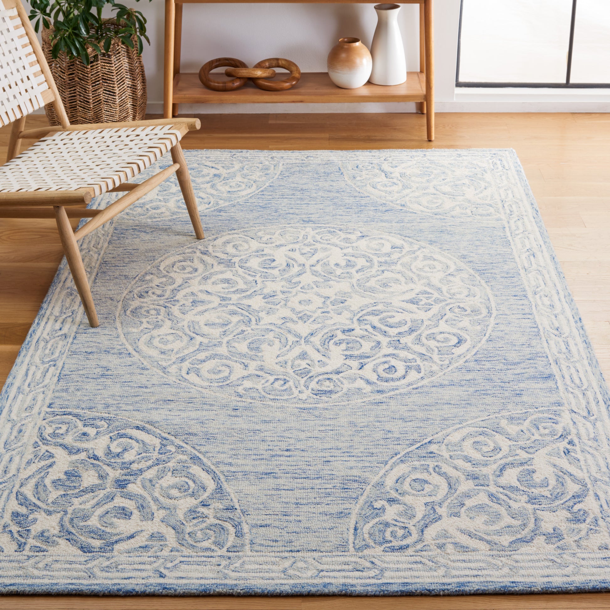 Safavieh Metro Met983M Blue/Ivory Area Rug