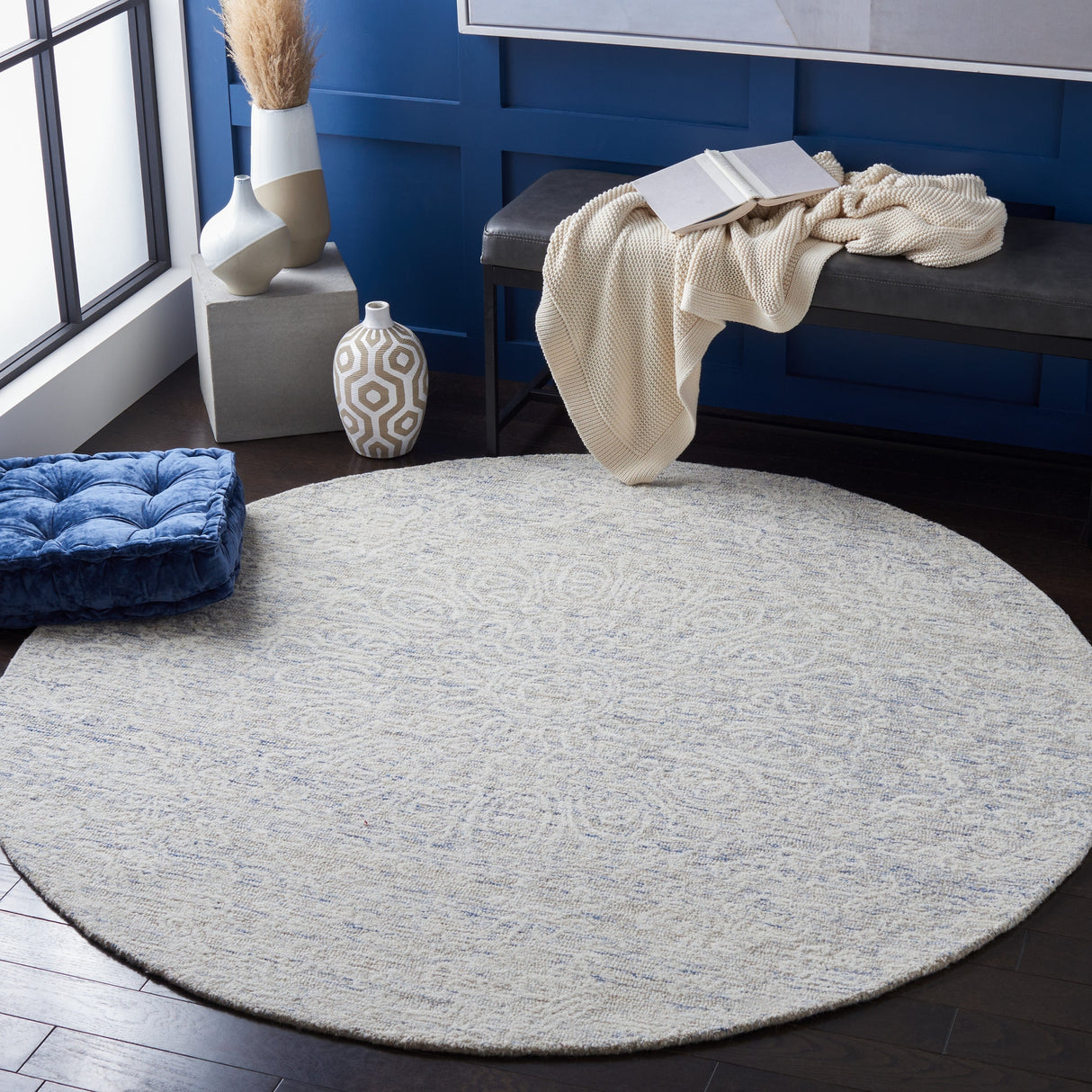 Safavieh Metro Met993L Light Blue/Ivory Rugs.