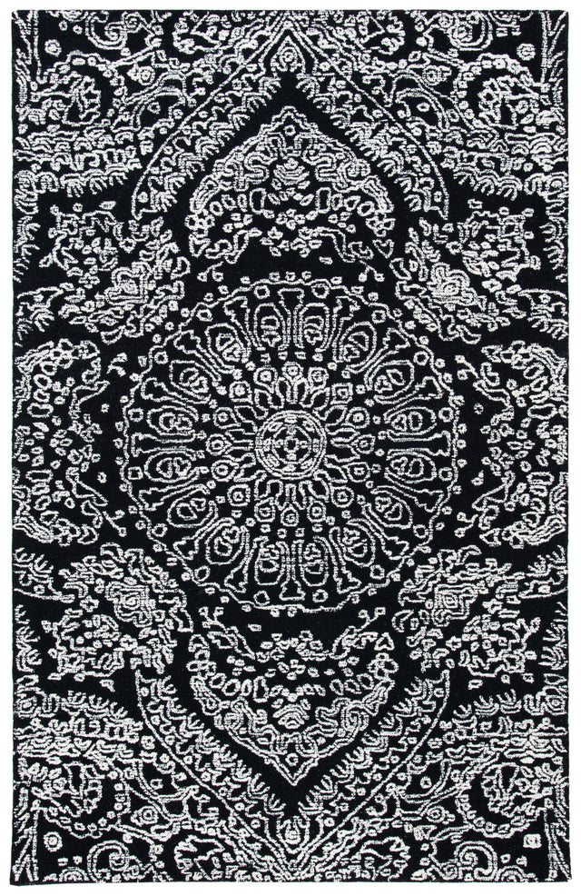 Safavieh Metro Met993Z Black/Ivory Rugs.