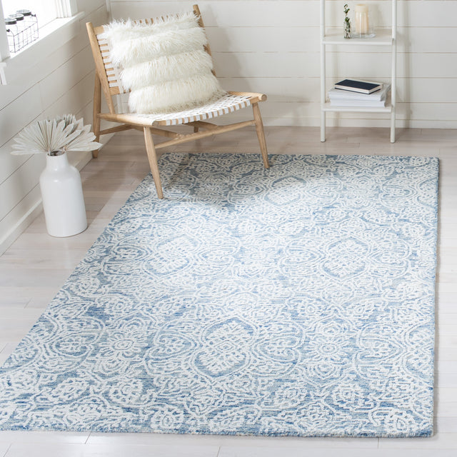 Safavieh Metro Met998M Blue/Ivory Rugs.