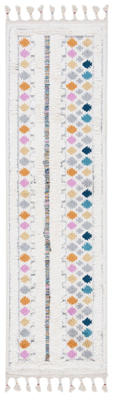 Safavieh Moroccan Fringe Shag Mfg102A Ivory/Grey Rugs.