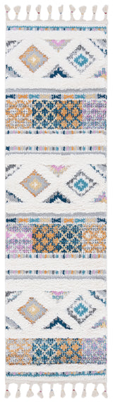 Safavieh Moroccan Fringe Shag Mfg104A Ivory/Navy Rugs.