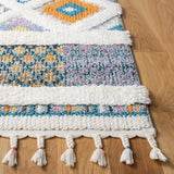 Safavieh Moroccan Fringe Shag Mfg104A Ivory/Navy Rugs.