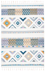 Safavieh Moroccan Fringe Shag Mfg104A Ivory/Navy Rugs.