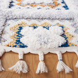 Safavieh Moroccan Fringe Shag Mfg106F Grey/Ivory Rugs.