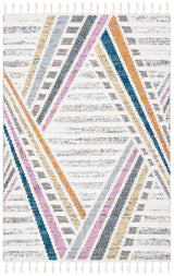 Safavieh Moroccan Fringe Shag Mfg112A Ivory/Grey Rugs.