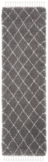 Safavieh Moroccan Fringe Shag Mfg332F Grey/Ivory Rug.