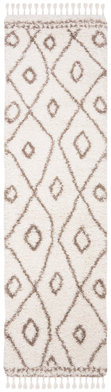Safavieh Moroccan Fringe Shag Mfg333B Ivory/Beige Rug.