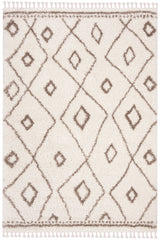 Safavieh Moroccan Fringe Shag Mfg333B Ivory/Beige Rug.