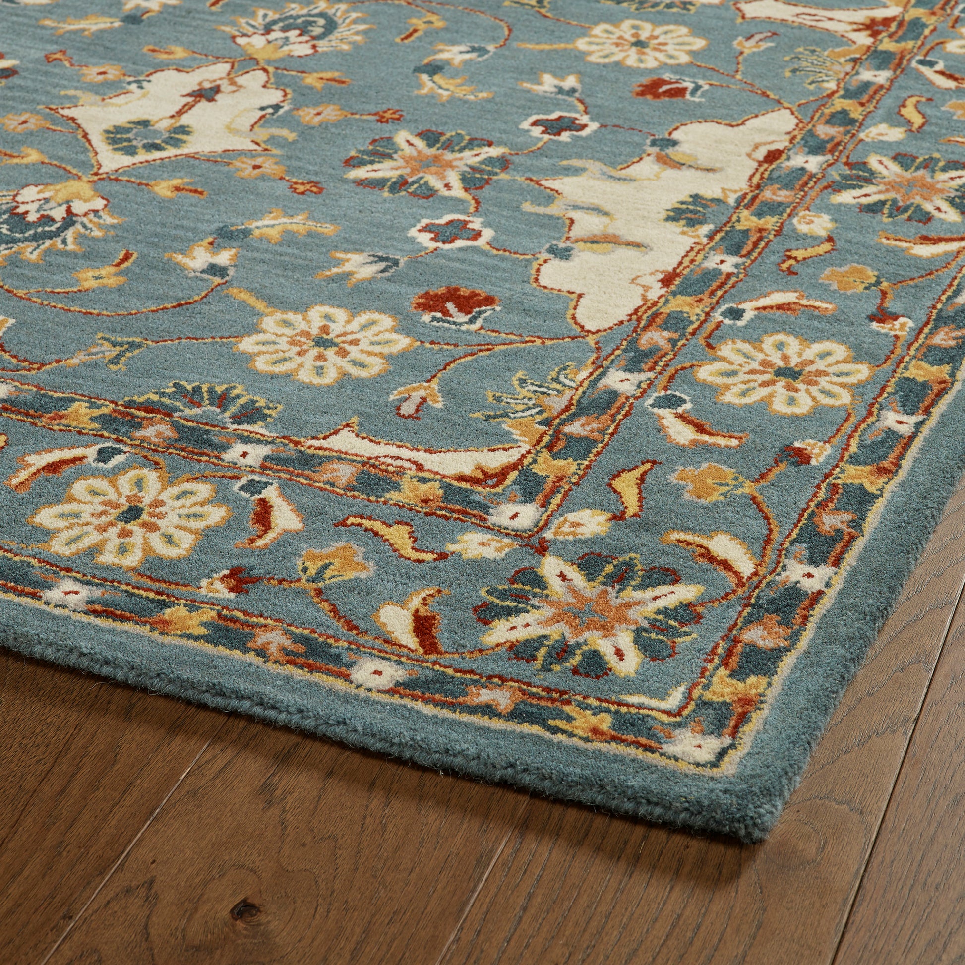 Kaleen Middleton Mid01-91 Teal,Beige,Brick,Terracotta Area Rug