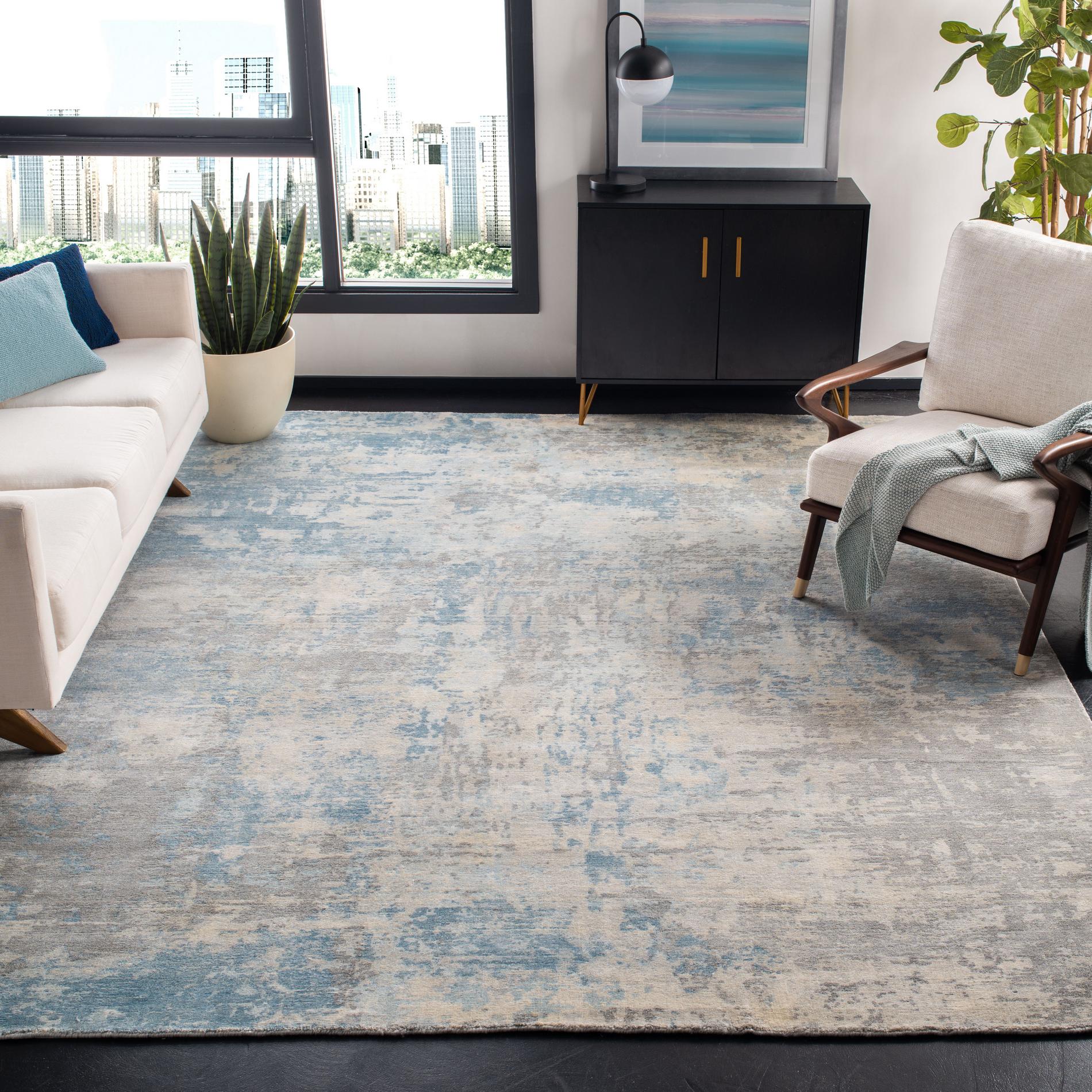 Safavieh Mirage Mir338G Silver/Blue Area Rug