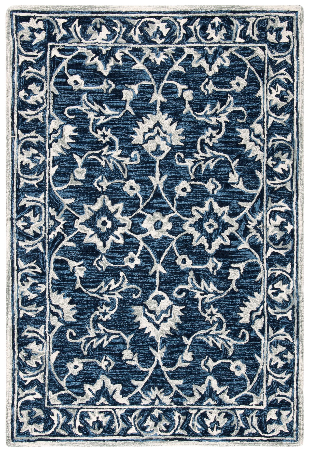 Safavieh Micro-Loop Mlp160N Navy/Taupe Rugs.