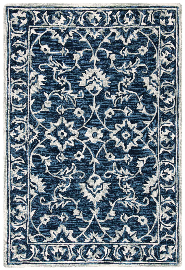 Safavieh Micro-Loop Mlp160N Navy/Taupe Rugs.