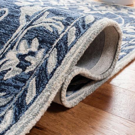 Safavieh Micro-Loop Mlp160N Navy/Taupe Rugs.