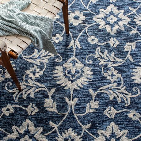 Safavieh Micro-Loop Mlp160N Navy/Taupe Rugs.