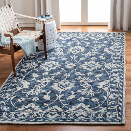 Safavieh Micro-Loop Mlp160N Navy/Taupe Rugs.