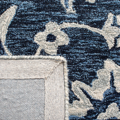 Safavieh Micro-Loop Mlp160N Navy/Taupe Rugs.