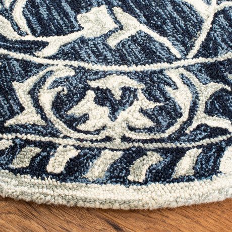 Safavieh Micro-Loop Mlp160N Navy/Taupe Rugs.