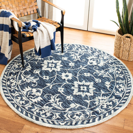 Safavieh Micro-Loop Mlp160N Navy/Taupe Rugs.