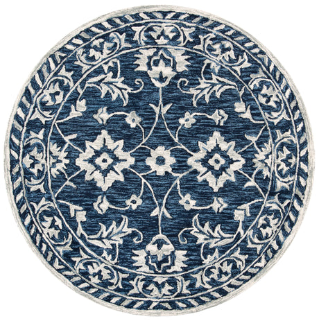 Safavieh Micro-Loop Mlp160N Navy/Taupe Rugs.