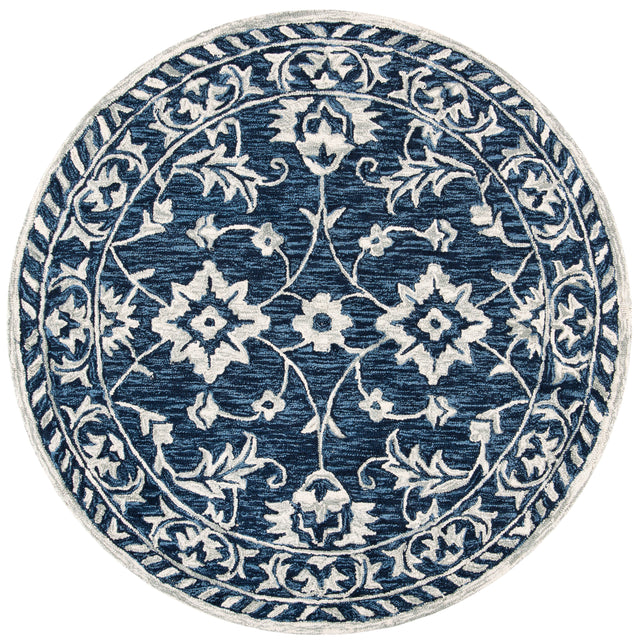 Safavieh Micro-Loop Mlp160N Navy/Taupe Rugs.
