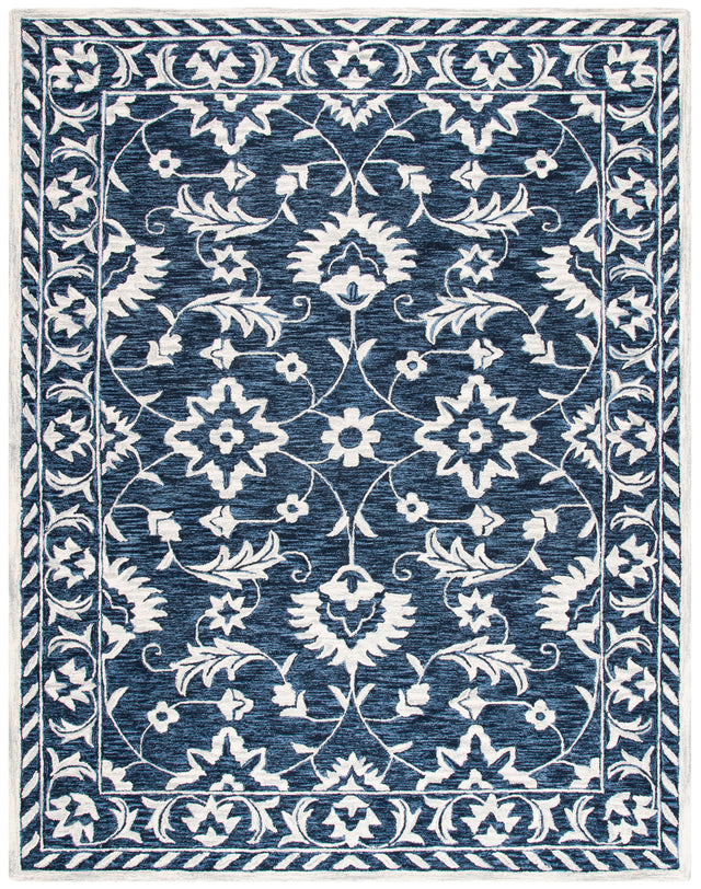 Safavieh Micro-Loop Mlp160N Navy/Taupe Rugs.