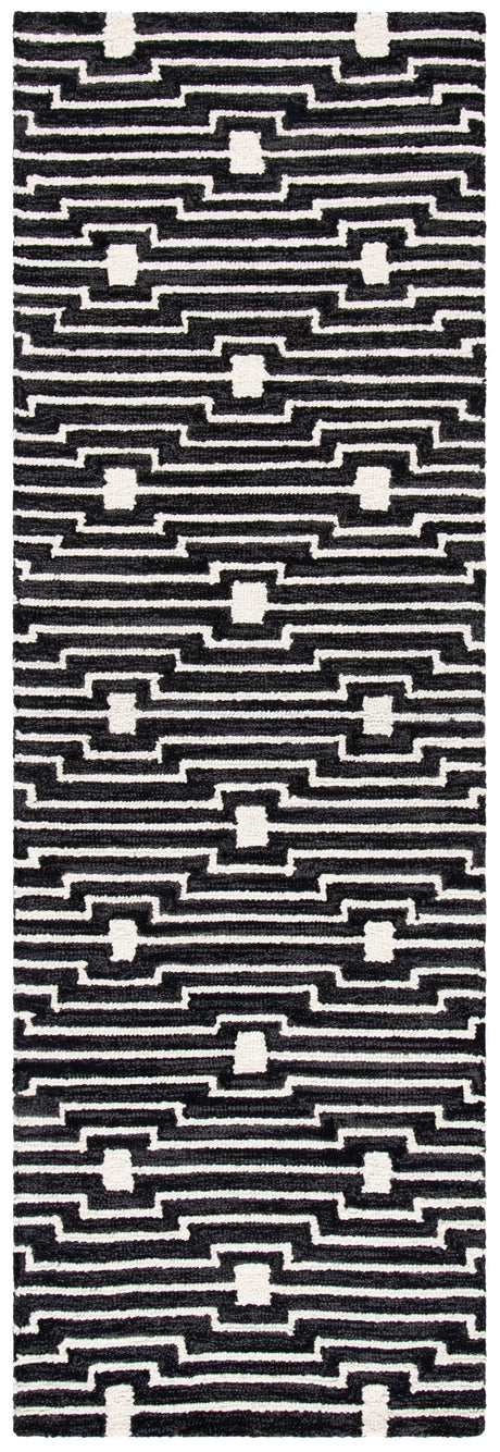 Safavieh Micro-Loop Mlp166H Charcoal/Ivory Area Rug