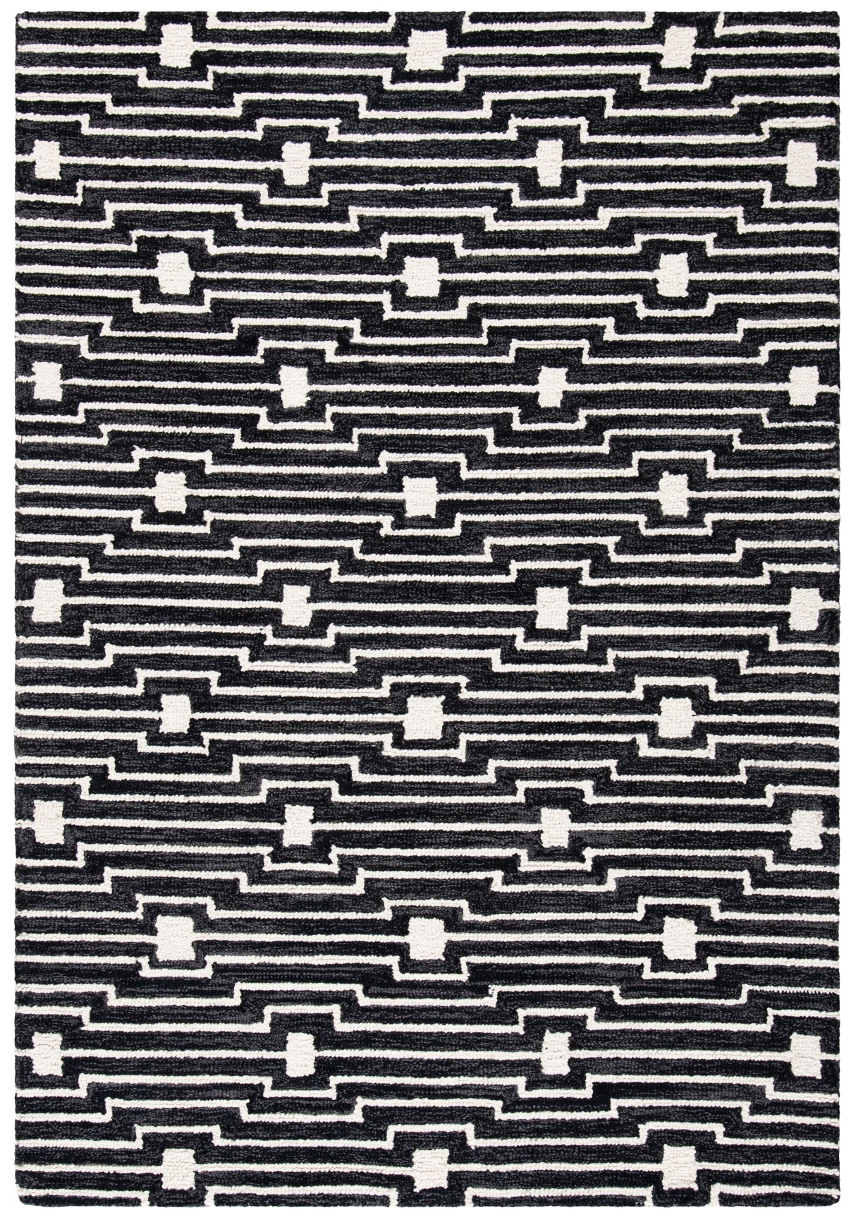 Safavieh Micro-Loop Mlp166H Charcoal/Ivory Rugs.