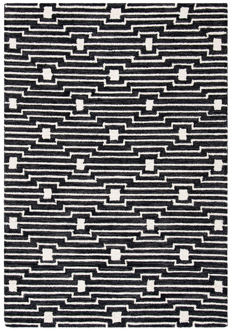 Safavieh Micro-Loop Mlp166H Charcoal/Ivory Area Rug