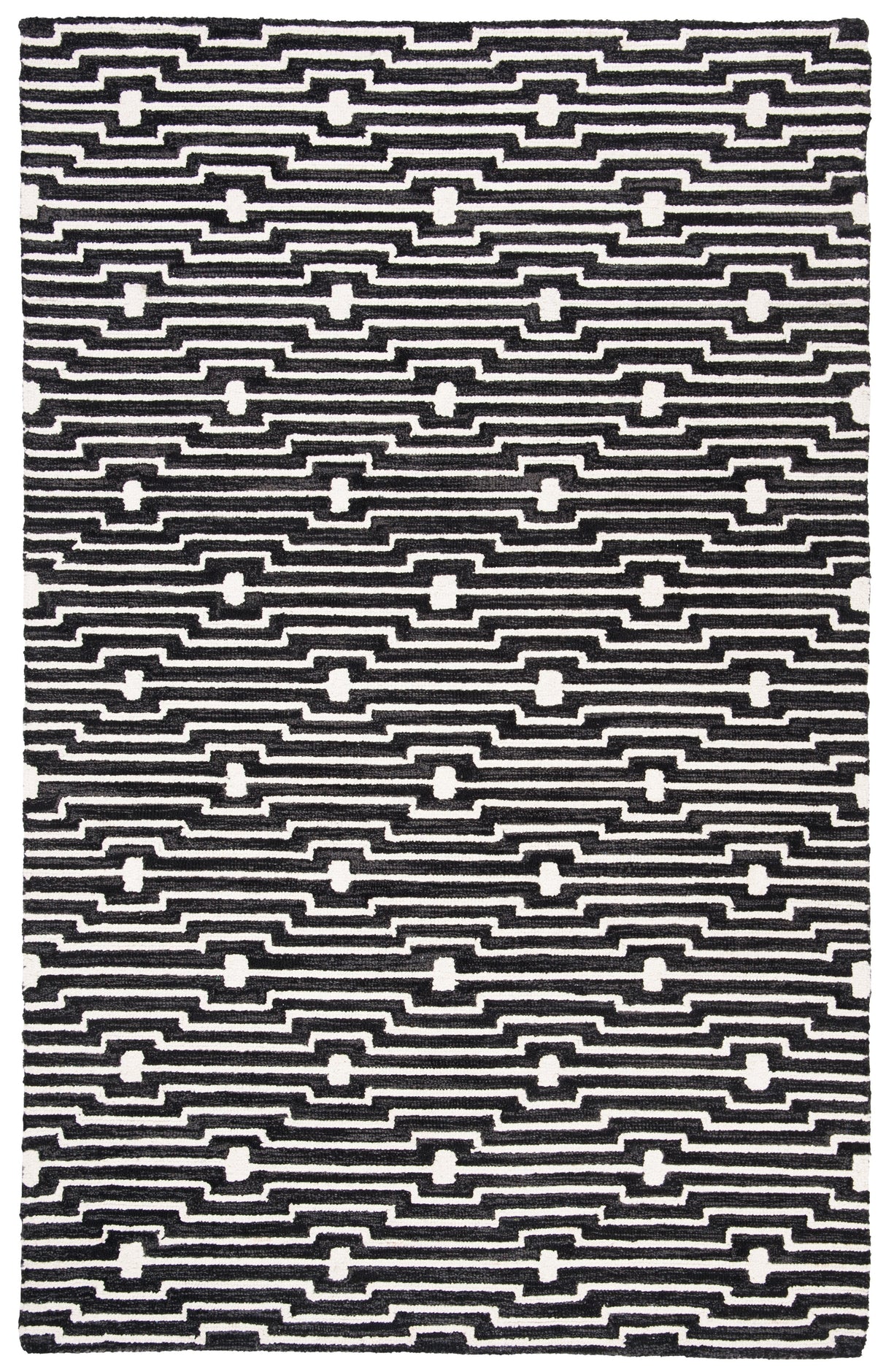 Safavieh Micro-Loop Mlp166H Charcoal/Ivory Rugs.