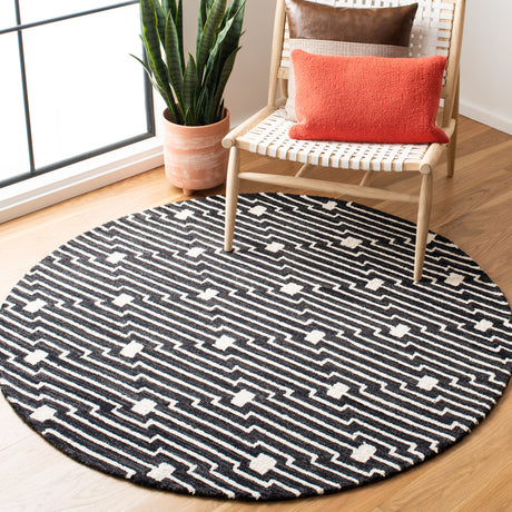 Safavieh Micro-Loop Mlp166H Charcoal/Ivory Area Rug