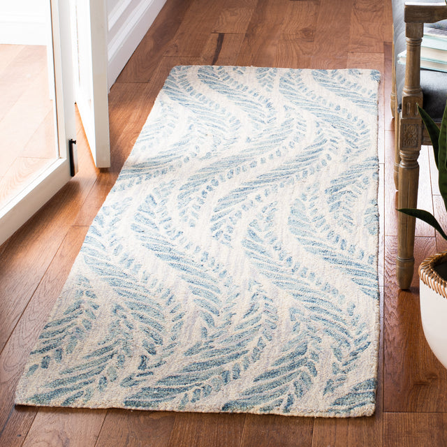 Safavieh Micro-Loop Mlp170A Ivory/Blue Rugs.
