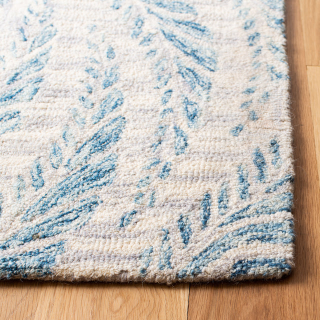 Safavieh Micro-Loop Mlp170A Ivory/Blue Rugs.