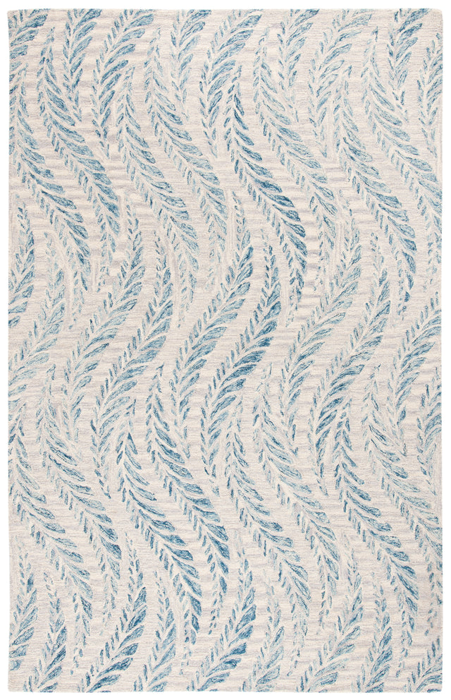 Safavieh Micro-Loop Mlp170A Ivory/Blue Rugs.