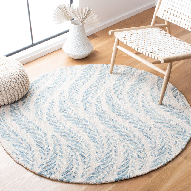 Safavieh Micro-Loop Mlp170A Ivory/Blue Rugs.