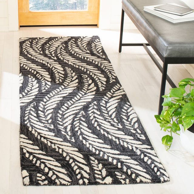 Safavieh Micro-Loop Mlp170H Charcoal/Ivory Rugs.