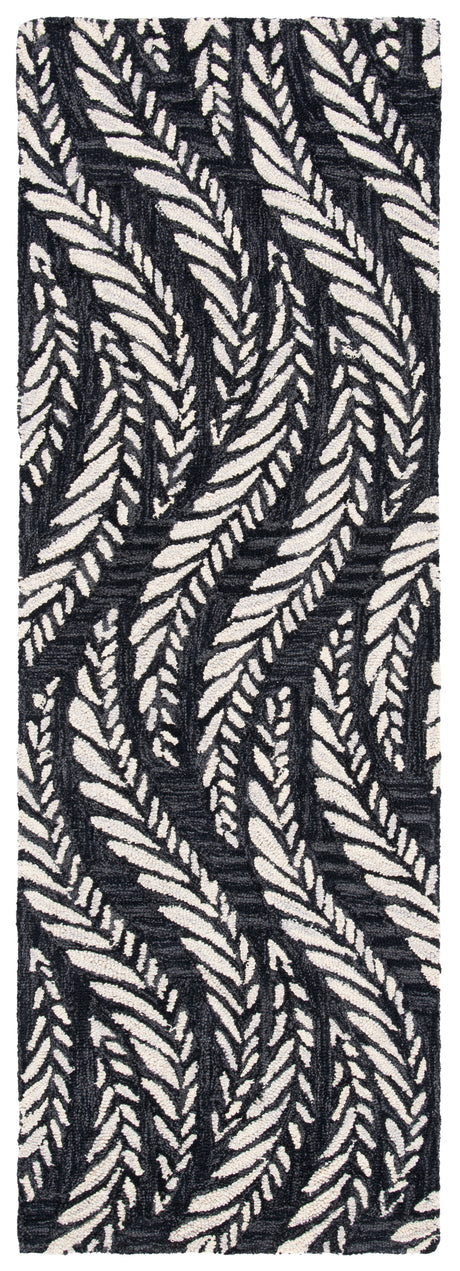 Safavieh Micro-Loop Mlp170H Charcoal/Ivory Area Rug