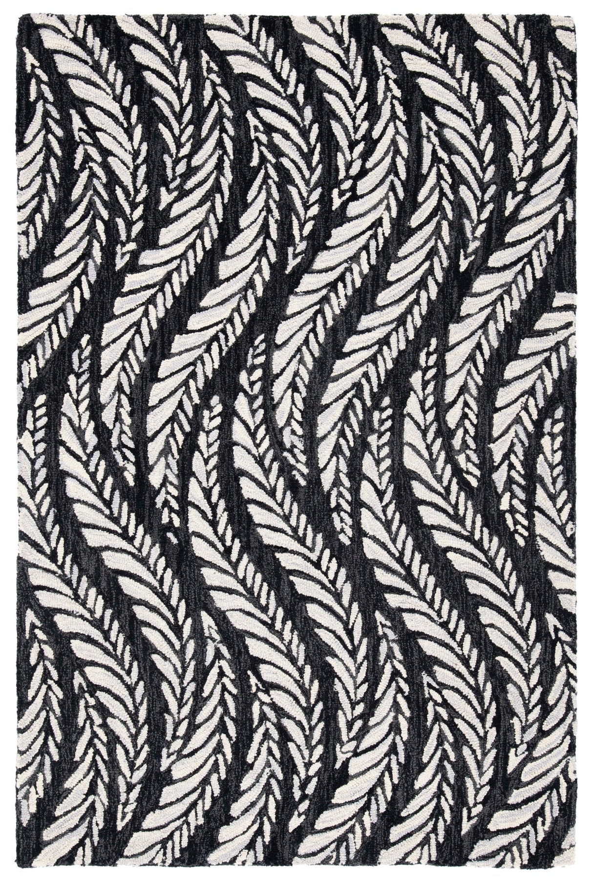 Safavieh Micro-Loop Mlp170H Charcoal/Ivory Rugs.