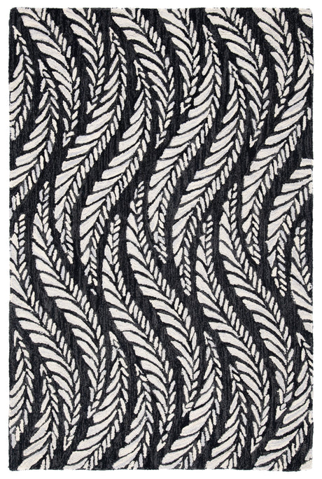 Safavieh Micro-Loop Mlp170H Charcoal/Ivory Area Rug