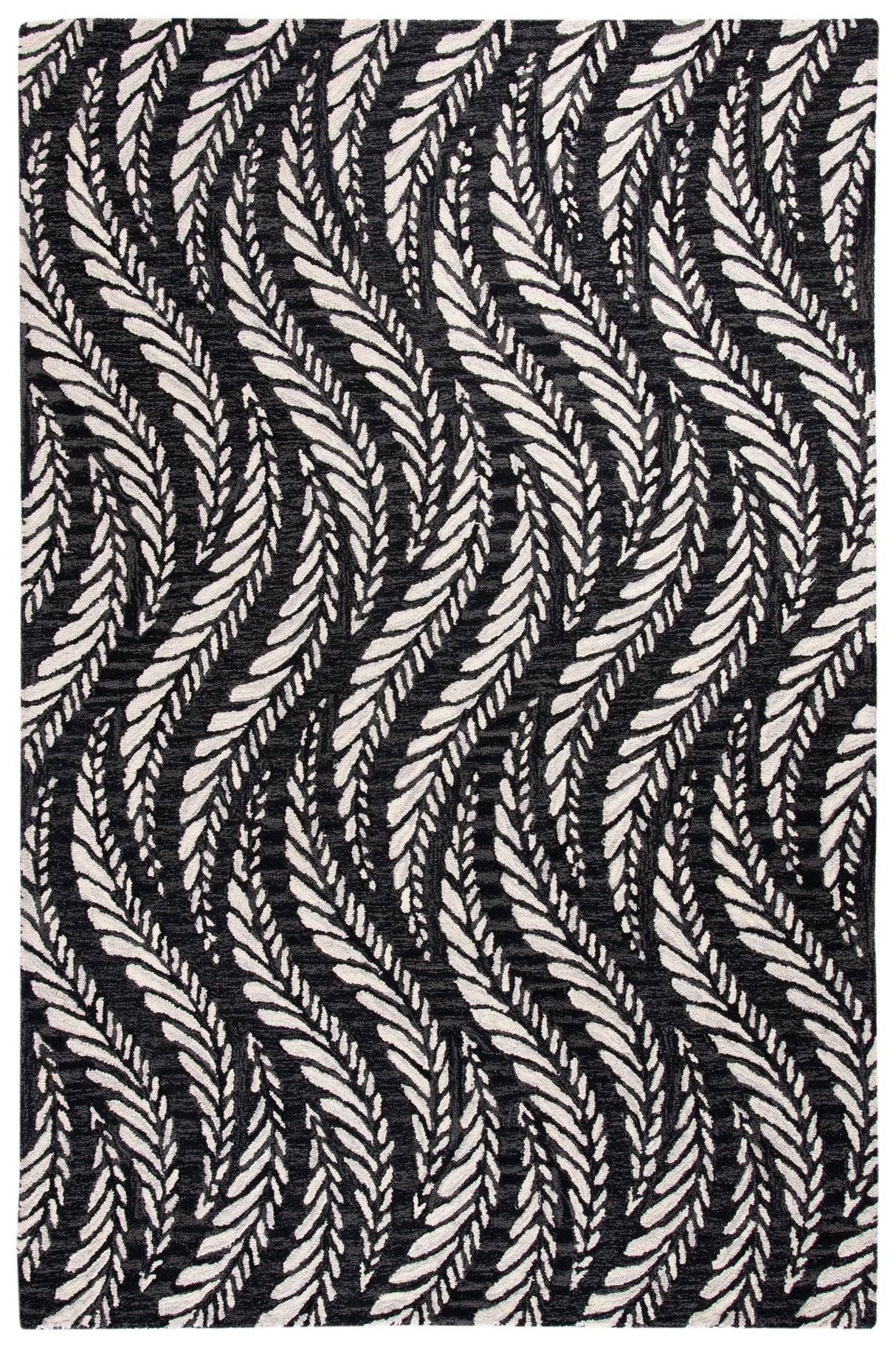 Safavieh Micro-Loop Mlp170H Charcoal/Ivory Rugs.