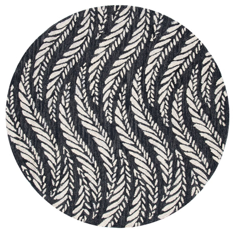 Safavieh Micro-Loop Mlp170H Charcoal/Ivory Area Rug