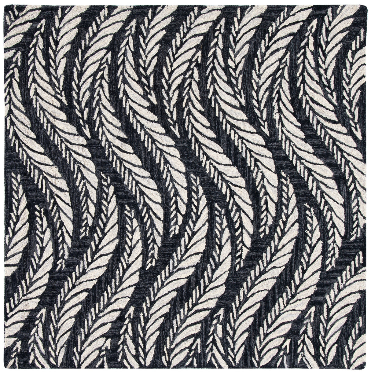 Safavieh Micro-Loop Mlp170H Charcoal/Ivory Rugs.