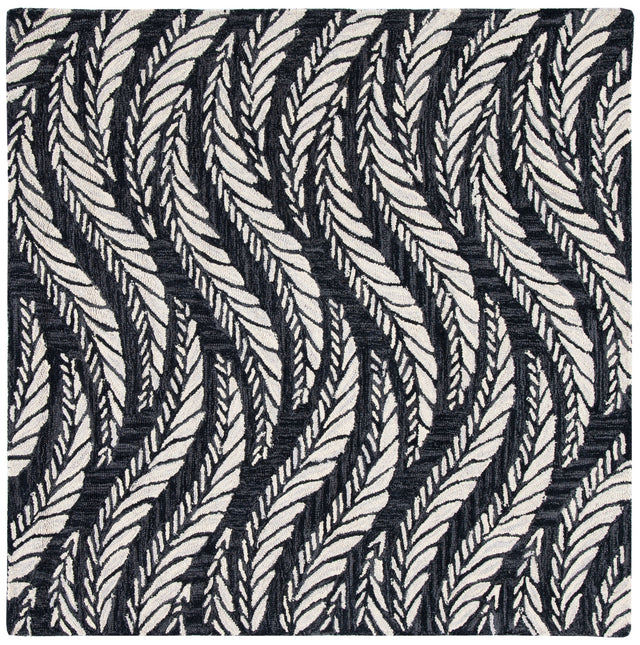 Safavieh Micro-Loop Mlp170H Charcoal/Ivory Rugs.