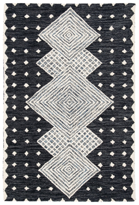 Safavieh Micro-Loop Mlp171H Charcoal/Ivory Area Rug