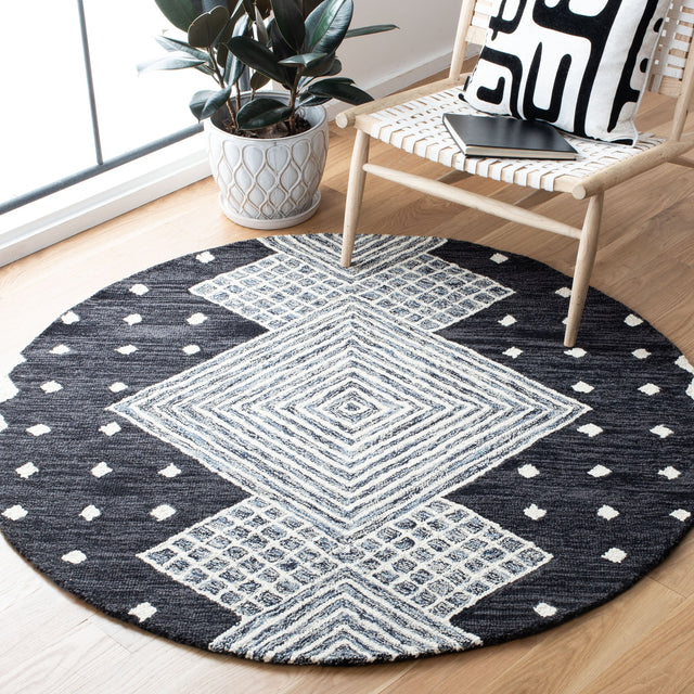 Safavieh Micro-Loop Mlp171H Charcoal/Ivory Rugs.