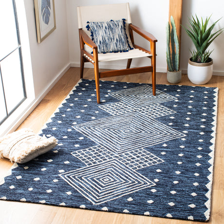 Safavieh Micro-Loop Mlp171M Blue/Ivory Rugs.
